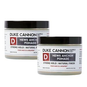 Duke Cannon News Anchor Pomade Strong Hold Natural Finish 2 Pack